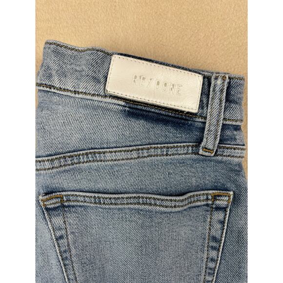 RE/DONE womens 90’s high rise ankle crop in light dusk destroy size 29 - Picture 7 of 10